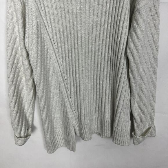 Simply Vera Vera Wang Metallic Gray Pullover Sweater Size Large - Picture 4 of 11